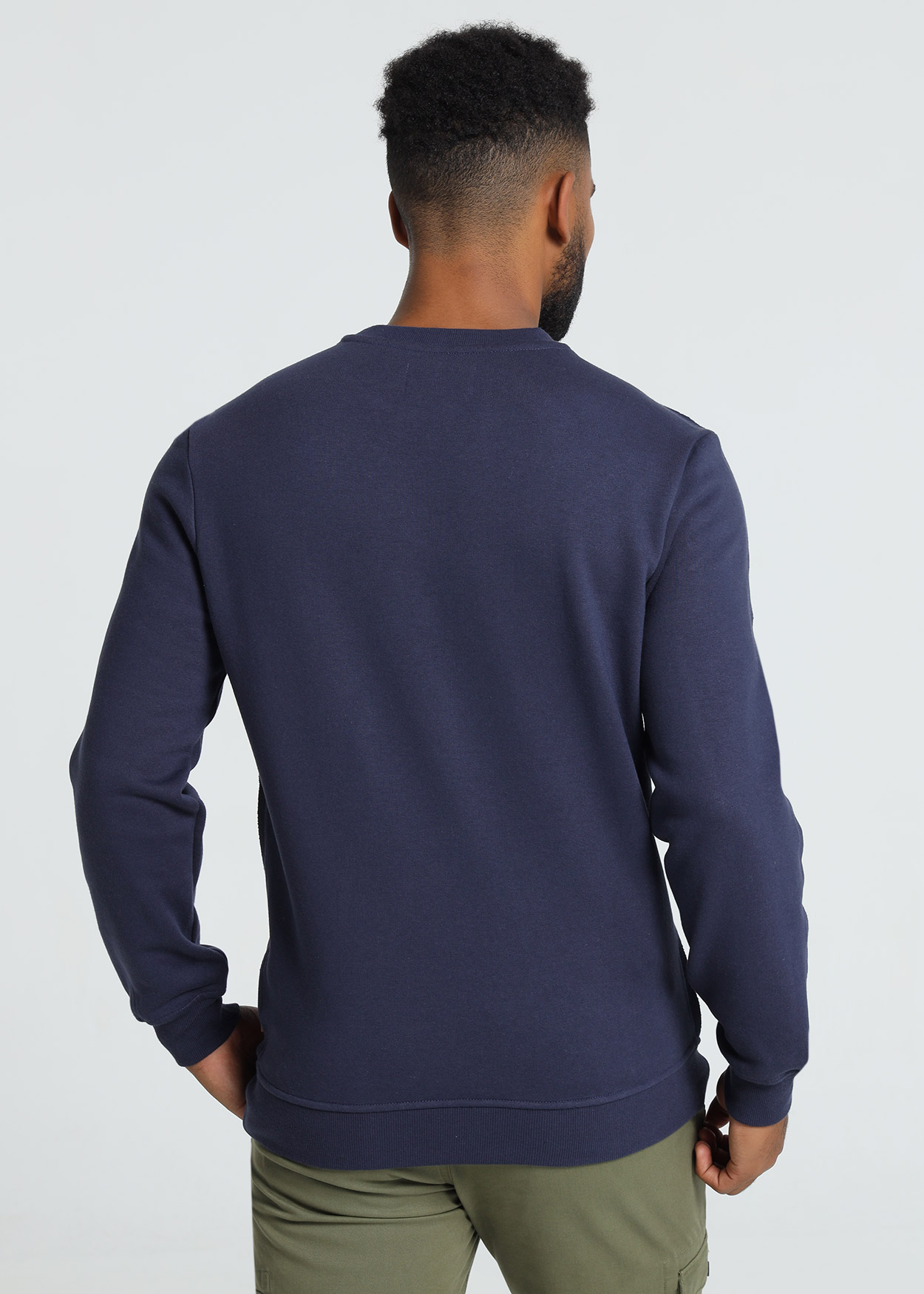 Sweatshirt com Gola Redonda Azul