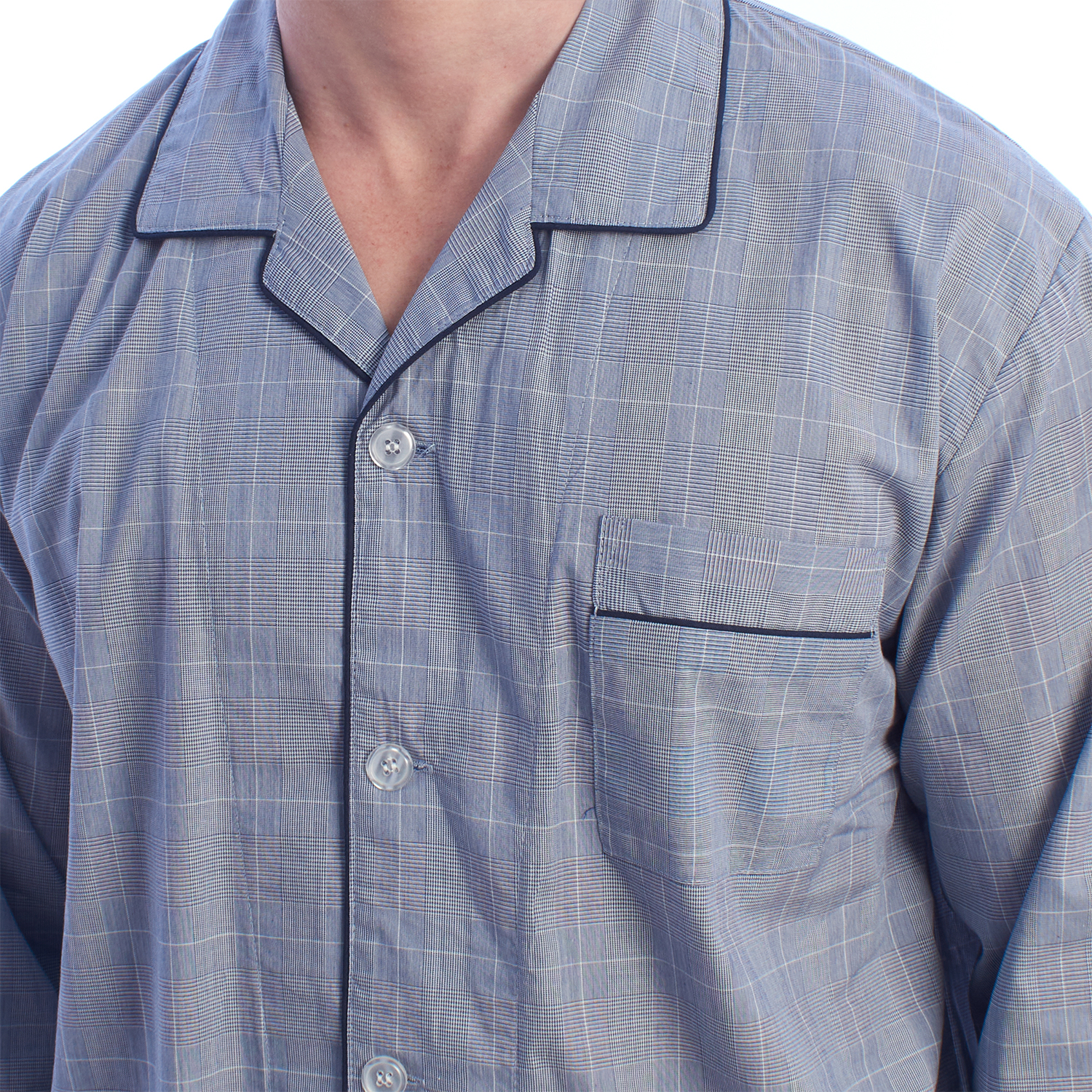 Pijama de Manga Comprida Cinzento