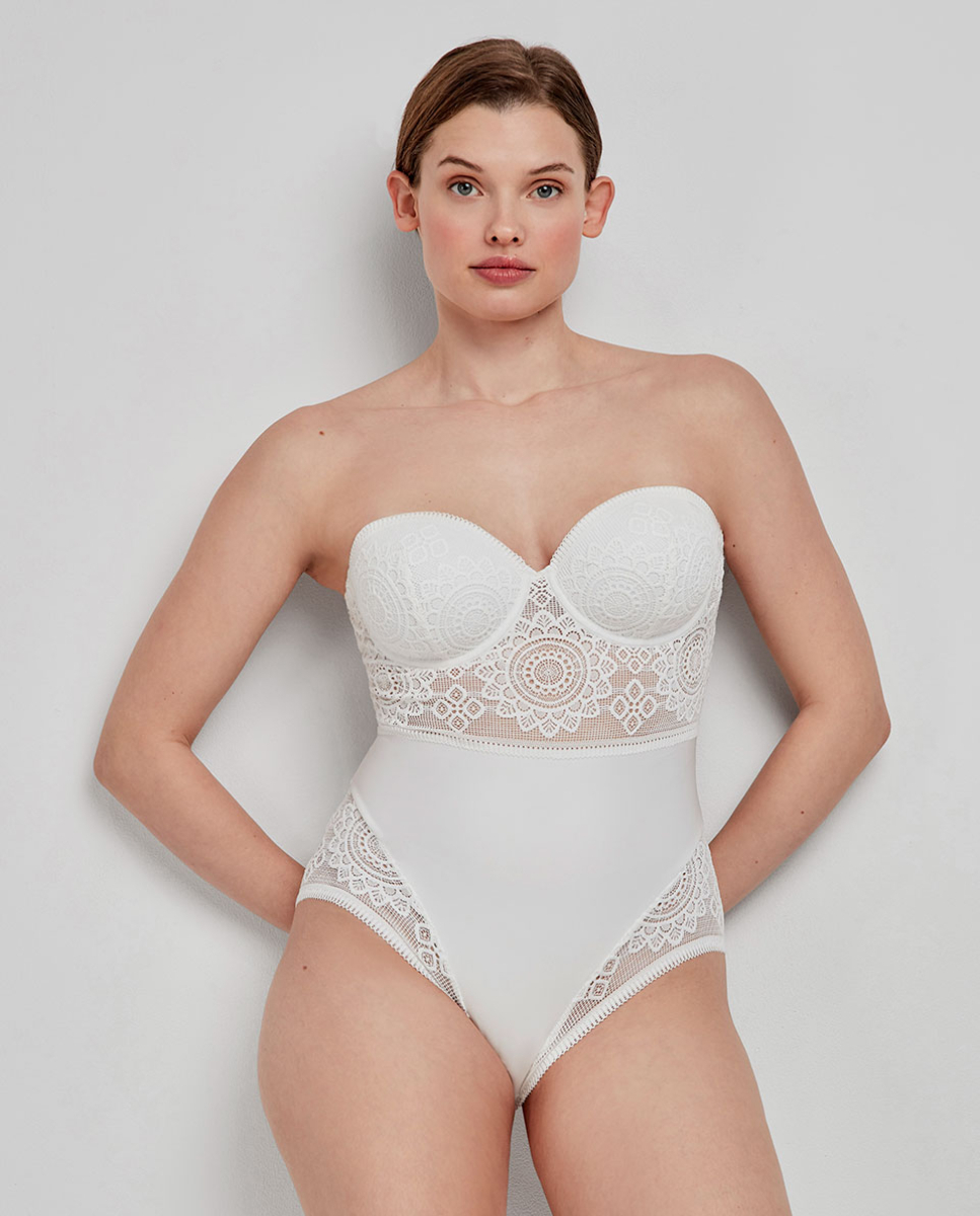 Body de renda Branco