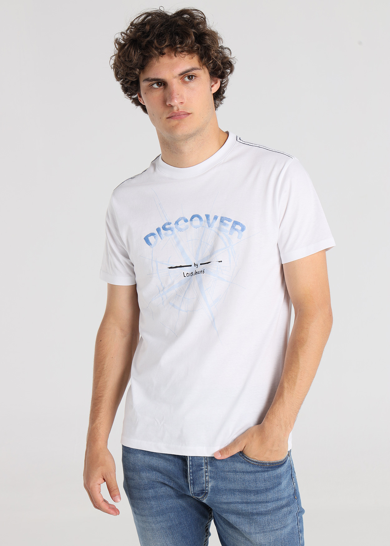 T-Shirt Gráfica Homem Branco