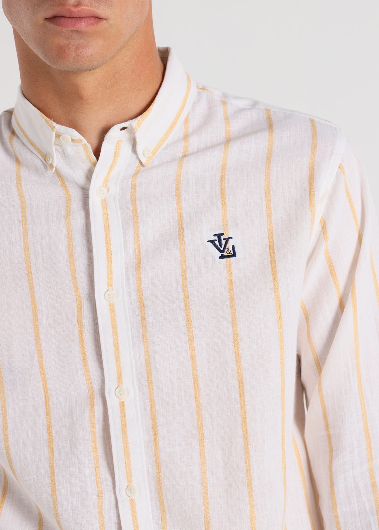 Camisa de manga comprida Homem Castanho