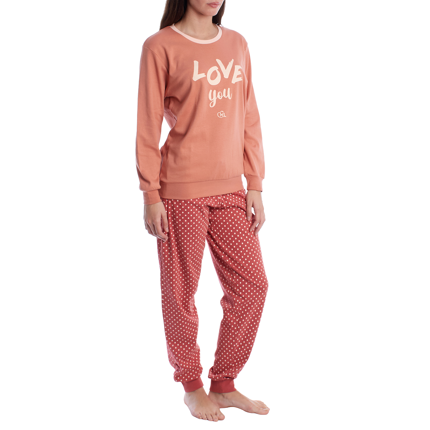 Pijama de Manga Comprida Vermelho