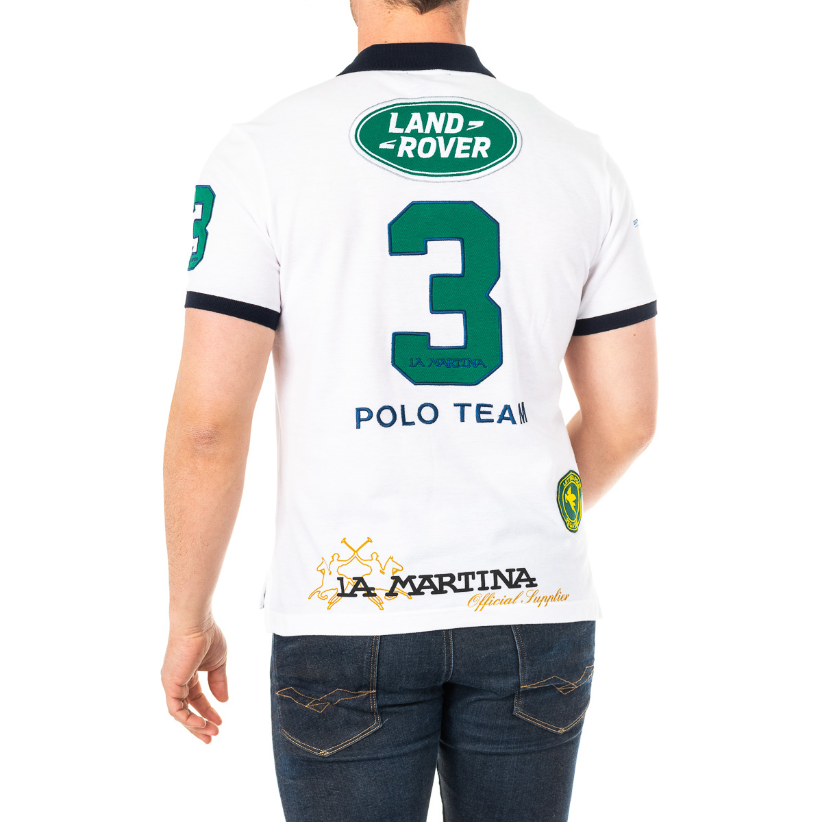 Pólo Homem Branco com Estampado