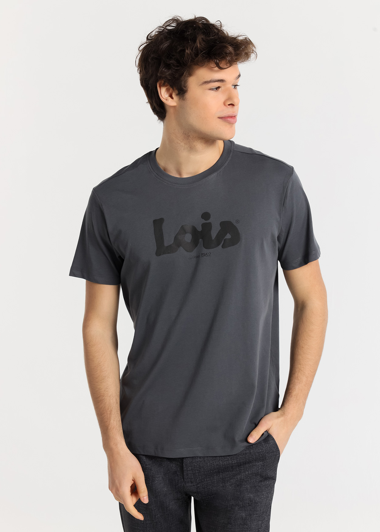 T-Shirt Homem Cinzento