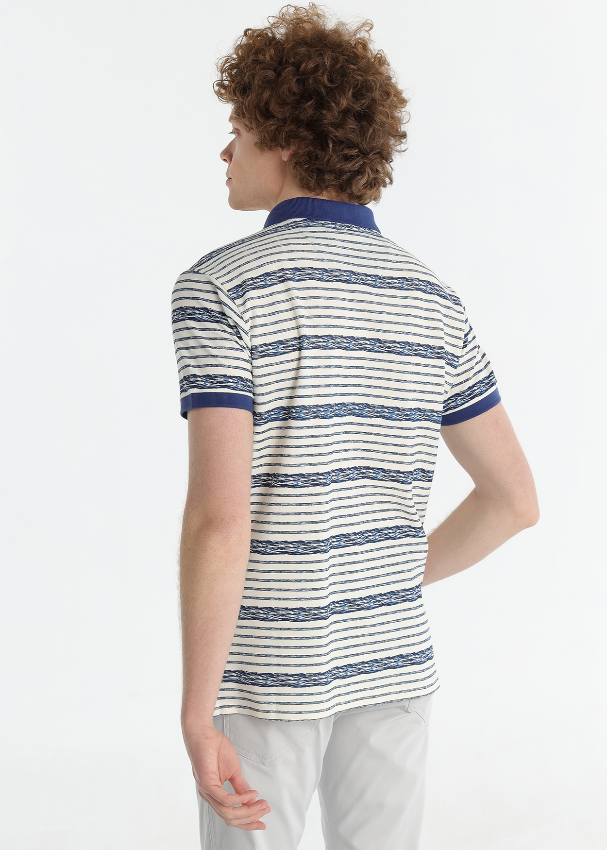 Pólo Estampado Homem Branco