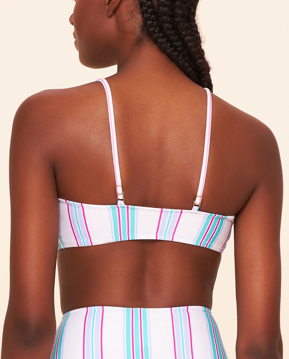 Top Cropped Stripes Multicor