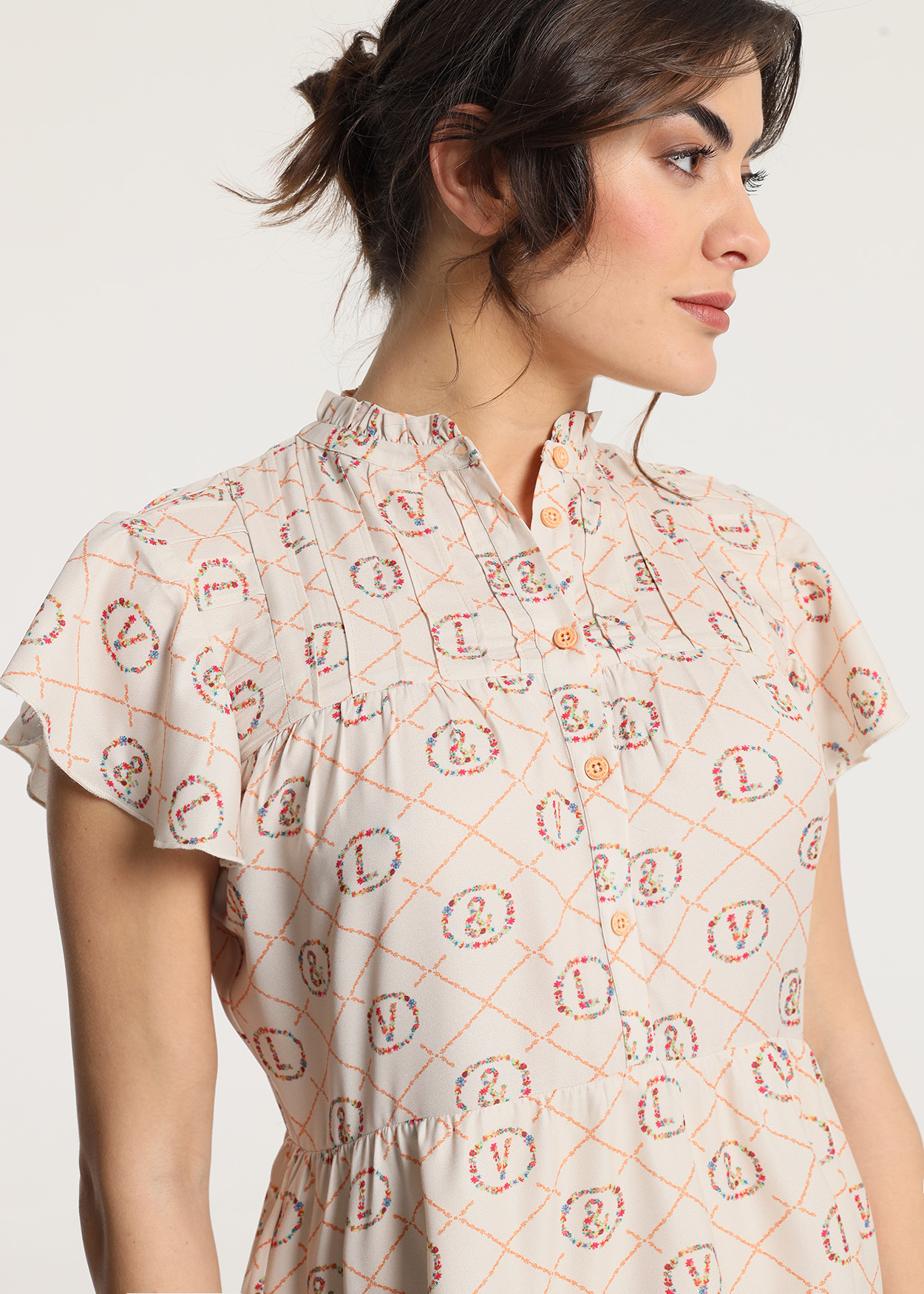 Vestido Baby Doll Senhora Multicolorido