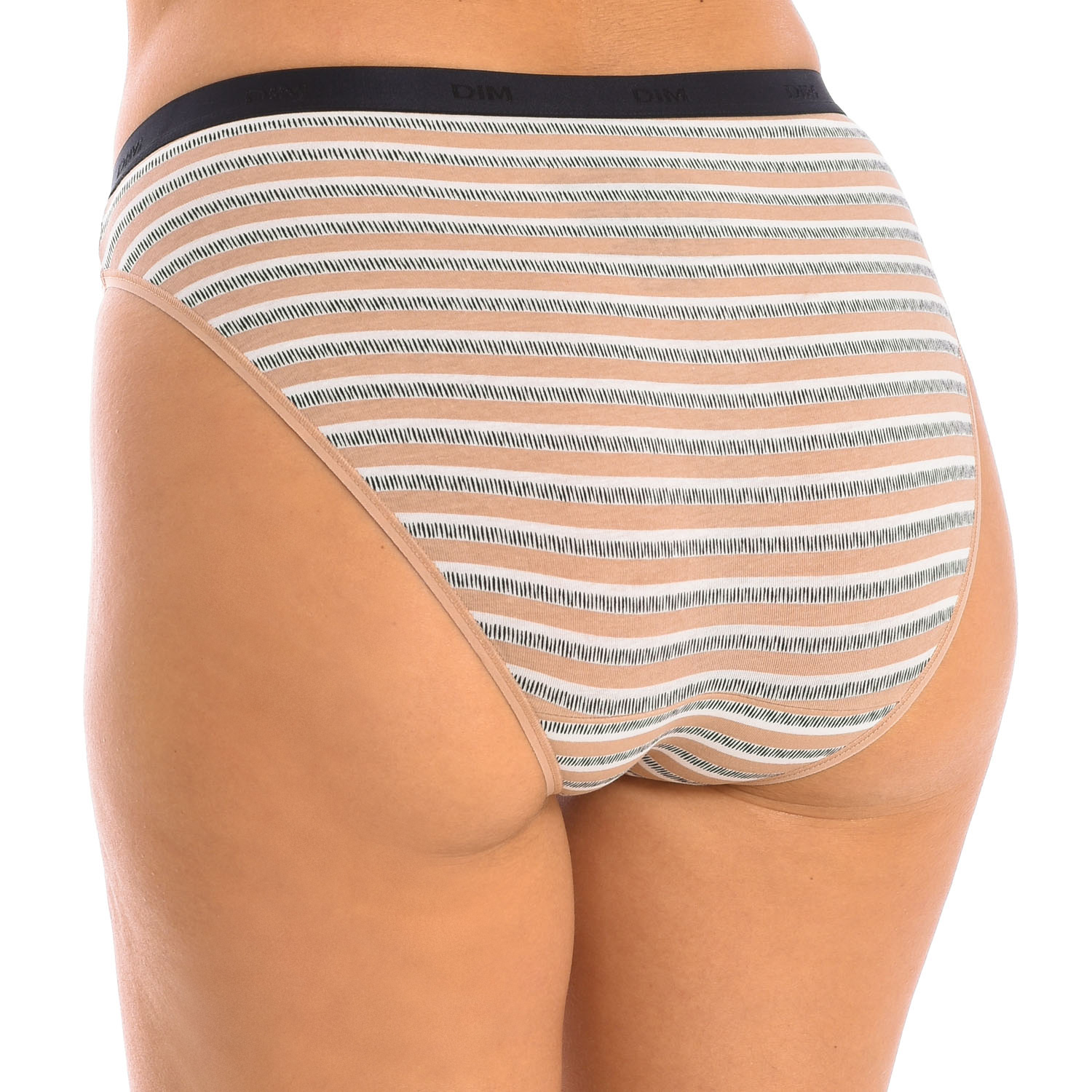 Pack 3 Cuecas Senhora Cotton Stretch Castaho e Preto