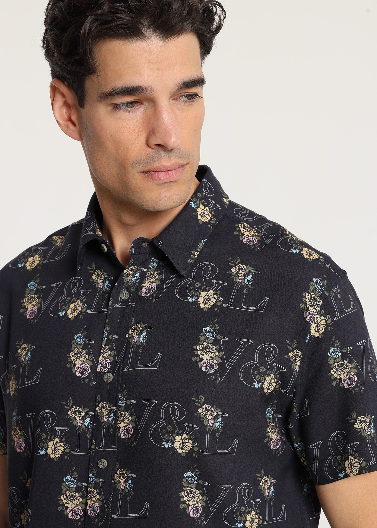 Camisa de manga curta Homem Multicolorido