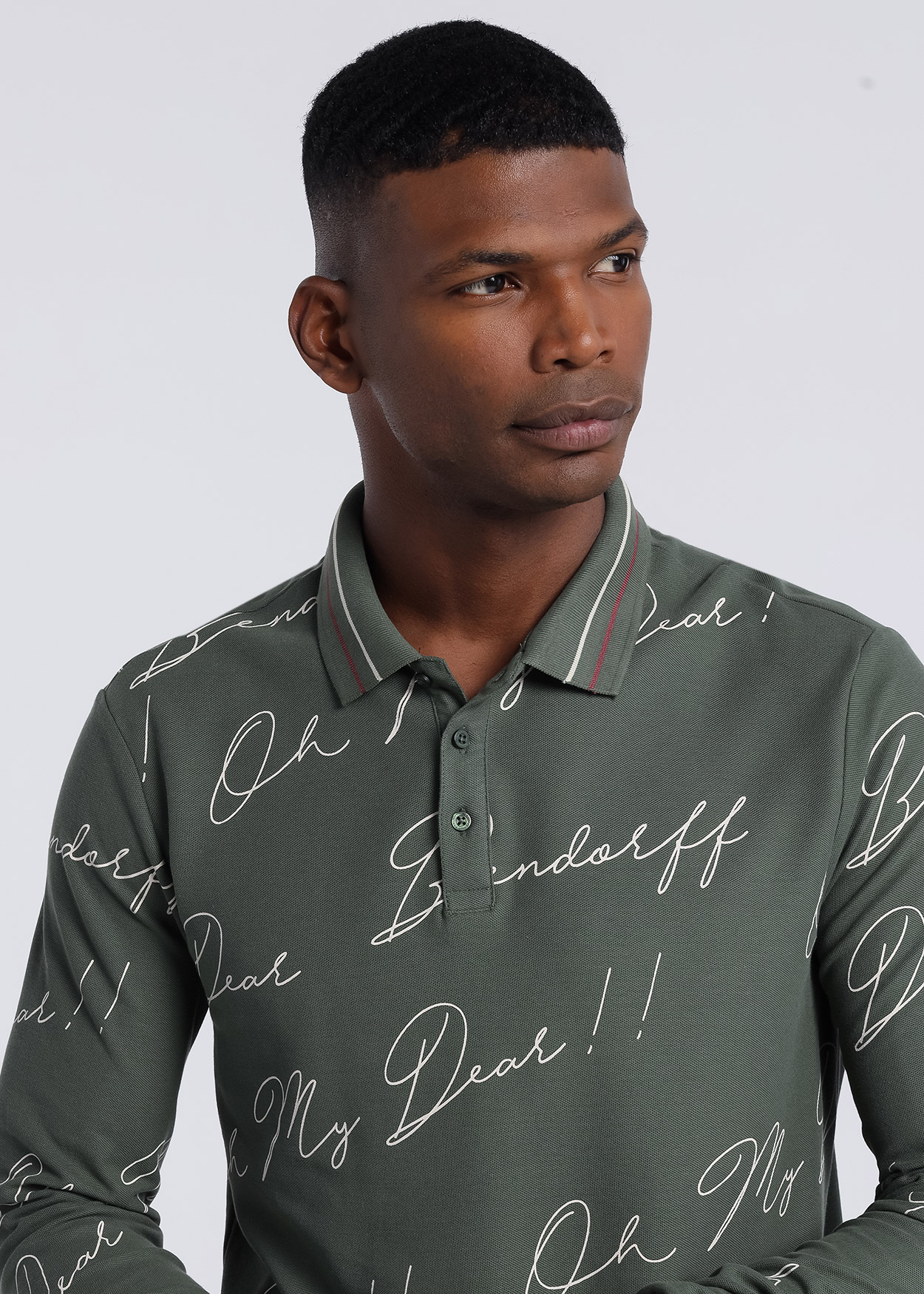 Pólo de manga comprida Verde