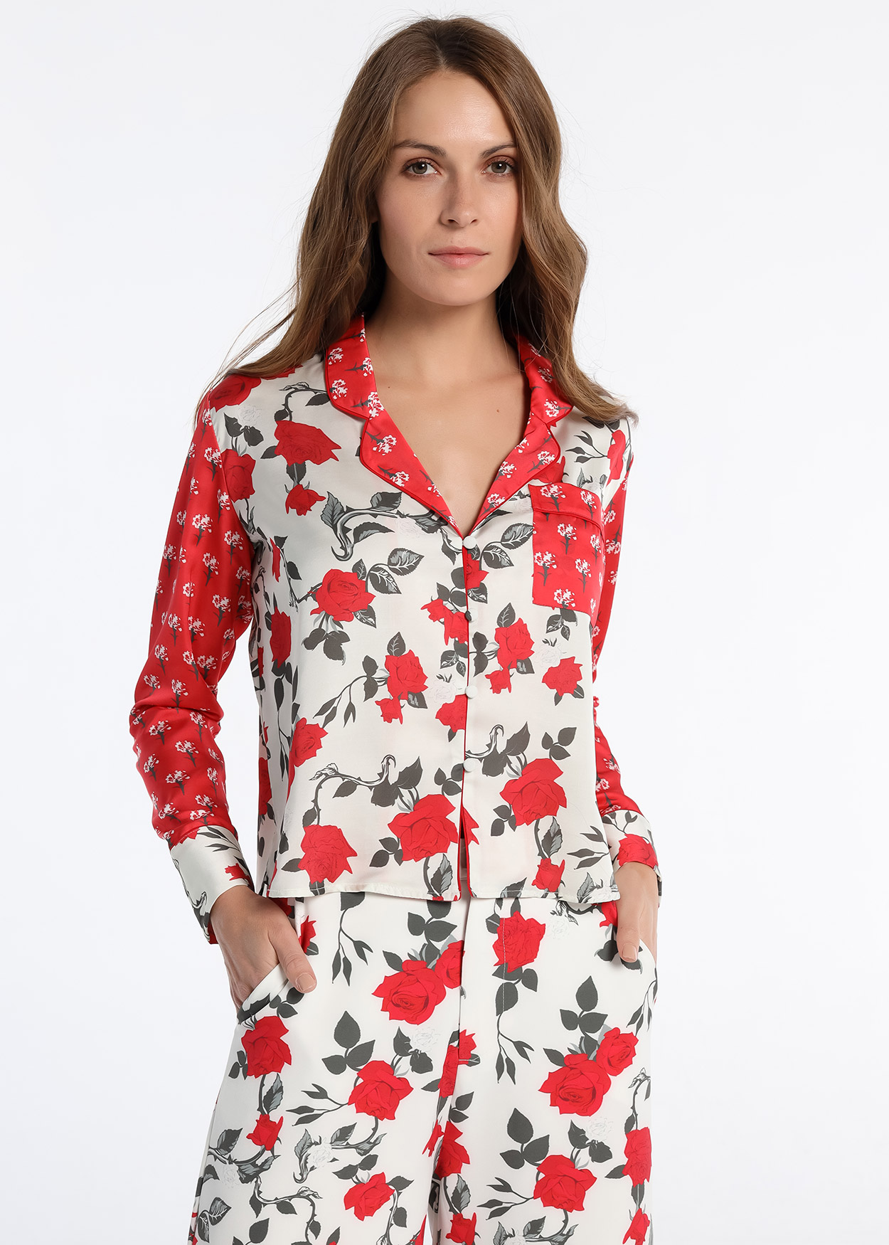 Blusa Floral Senhora Multicolorido