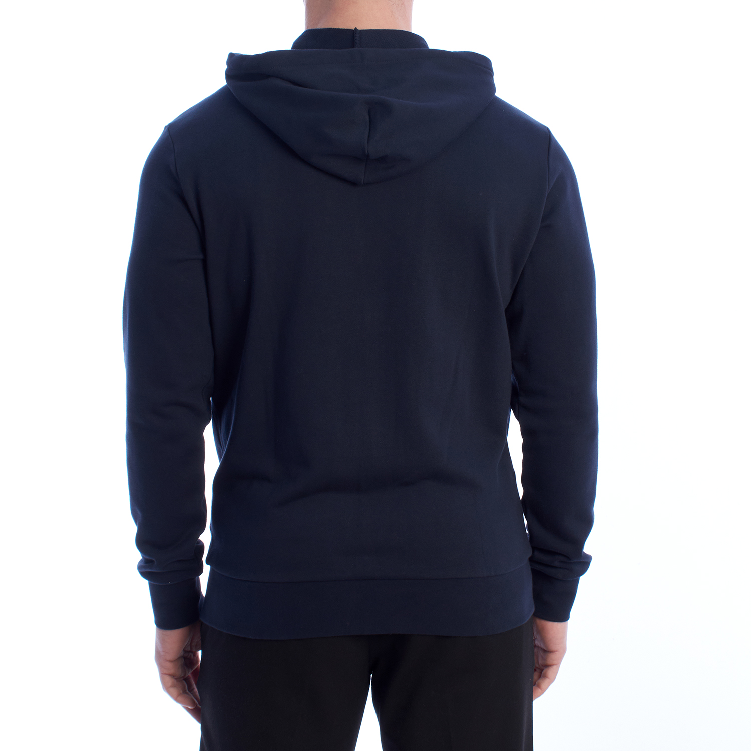 Sweatshirt Homem Regular Fit com Fecho e Capuz Azul Escuro