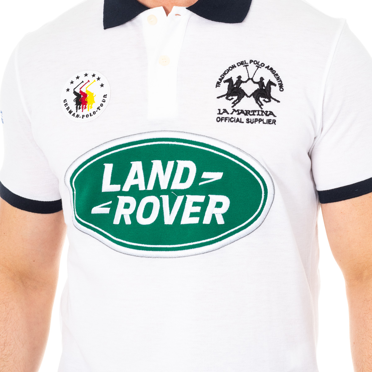 Pólo Homem Branco com Estampado