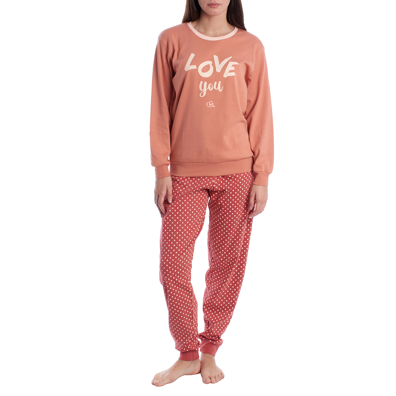 Pijama de Manga Comprida Vermelho