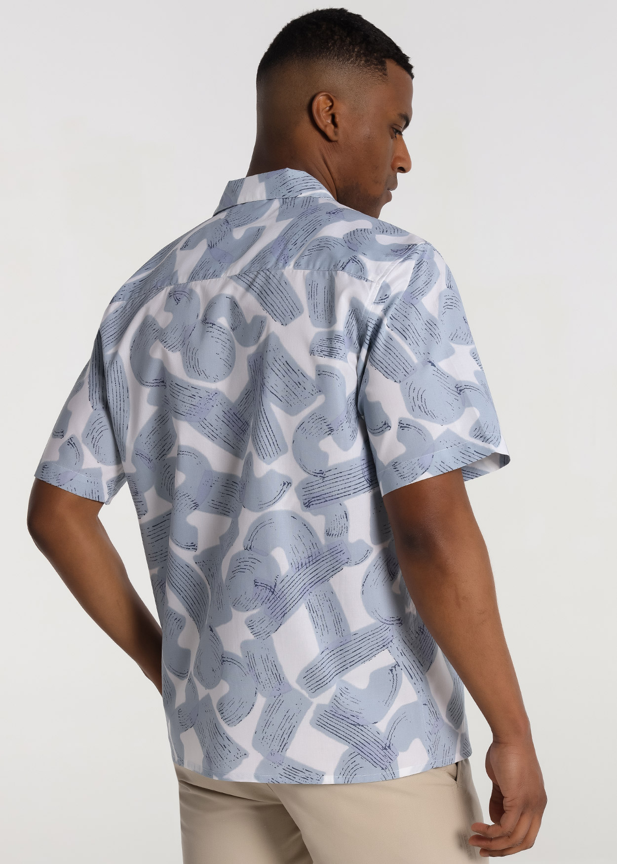 Camisa manga curta Multicor