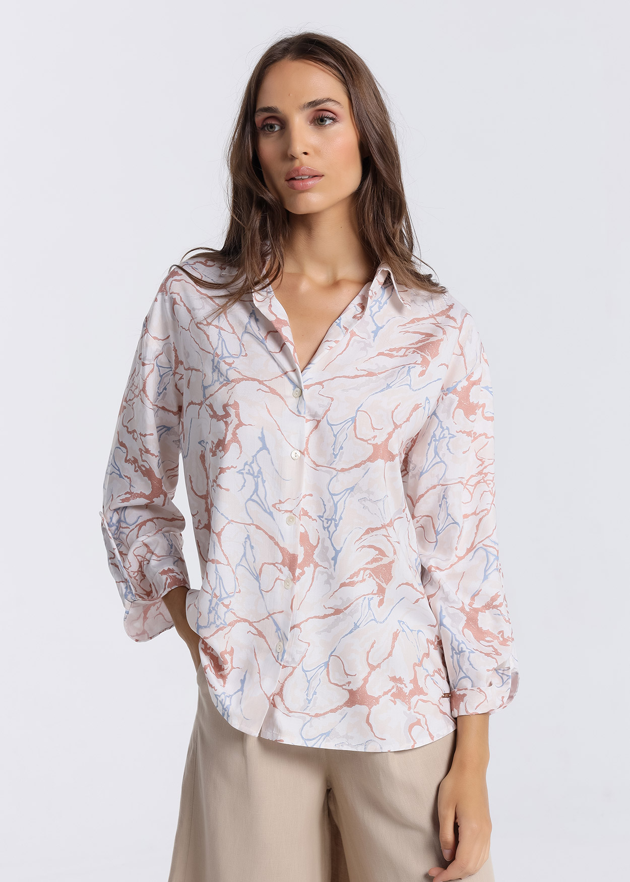 Blusa oversized Senhora Multicolorido