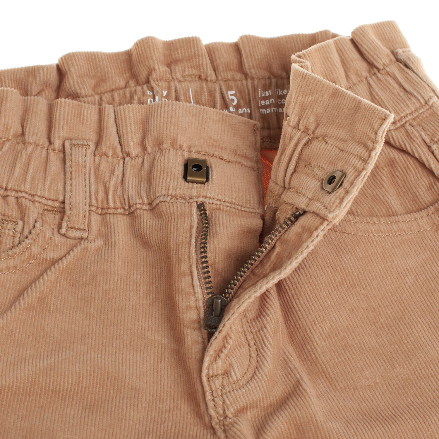 Calças de Ganga Mom Menina Castanho