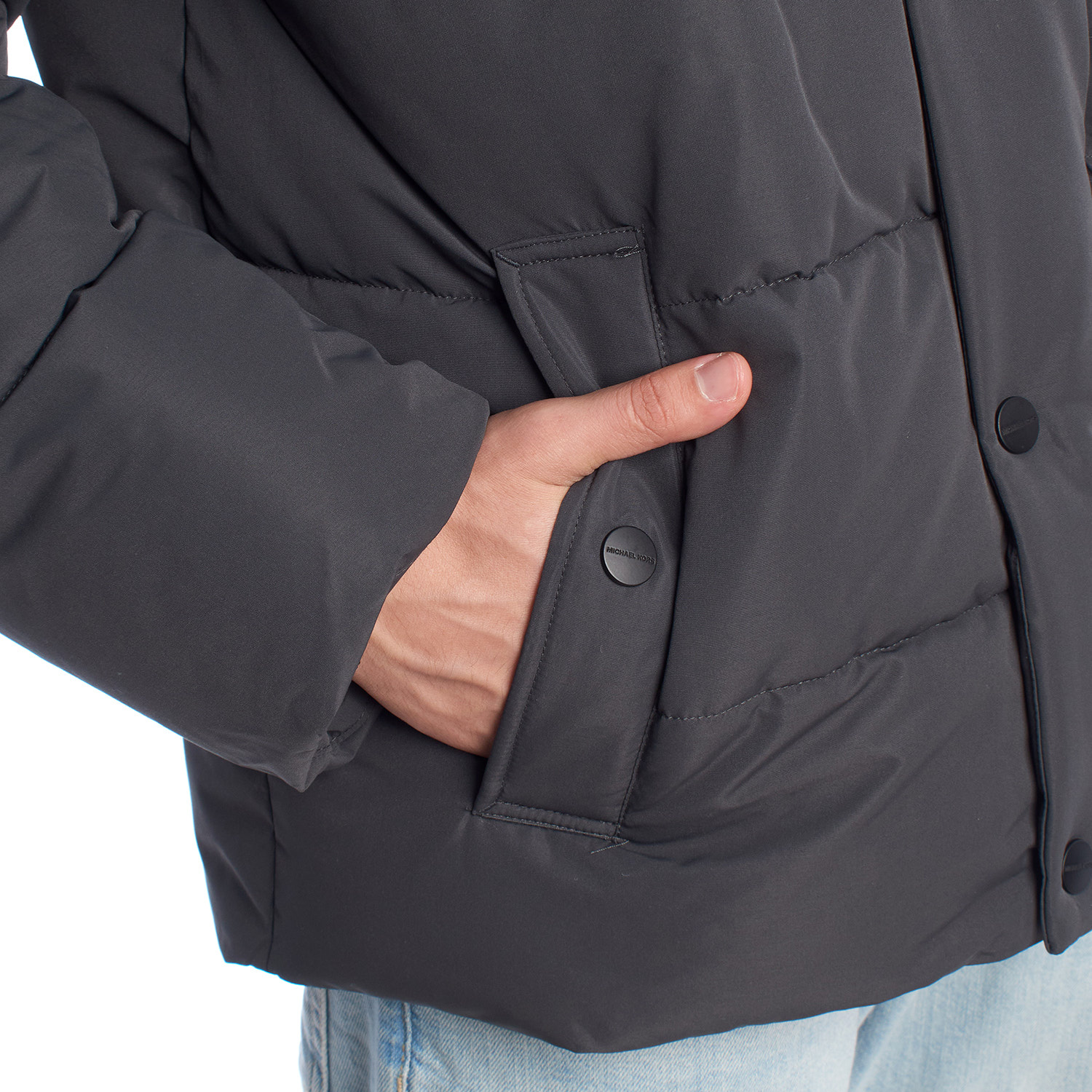 Casaco Acolchoado Homem Cinzento