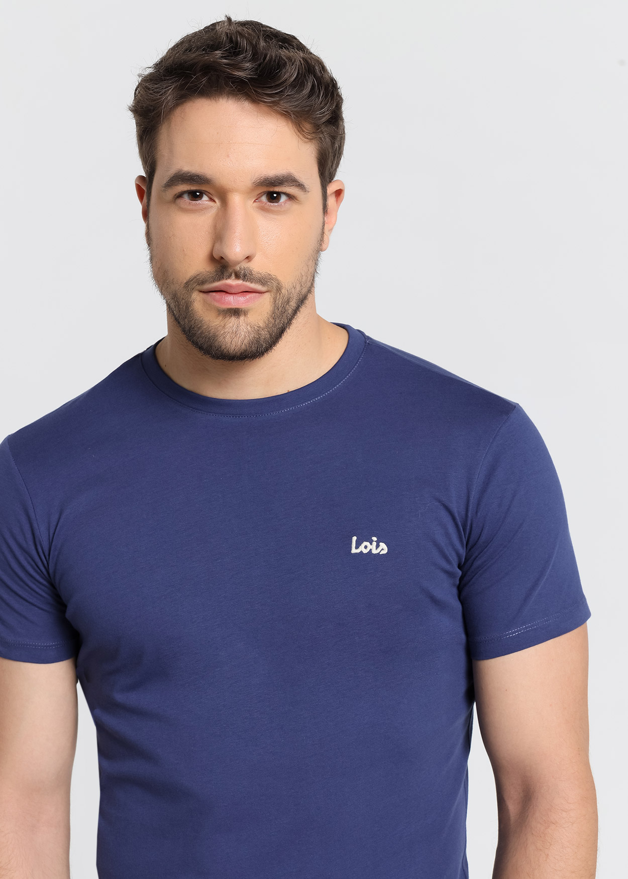 T-Shirt básica Homem Azul