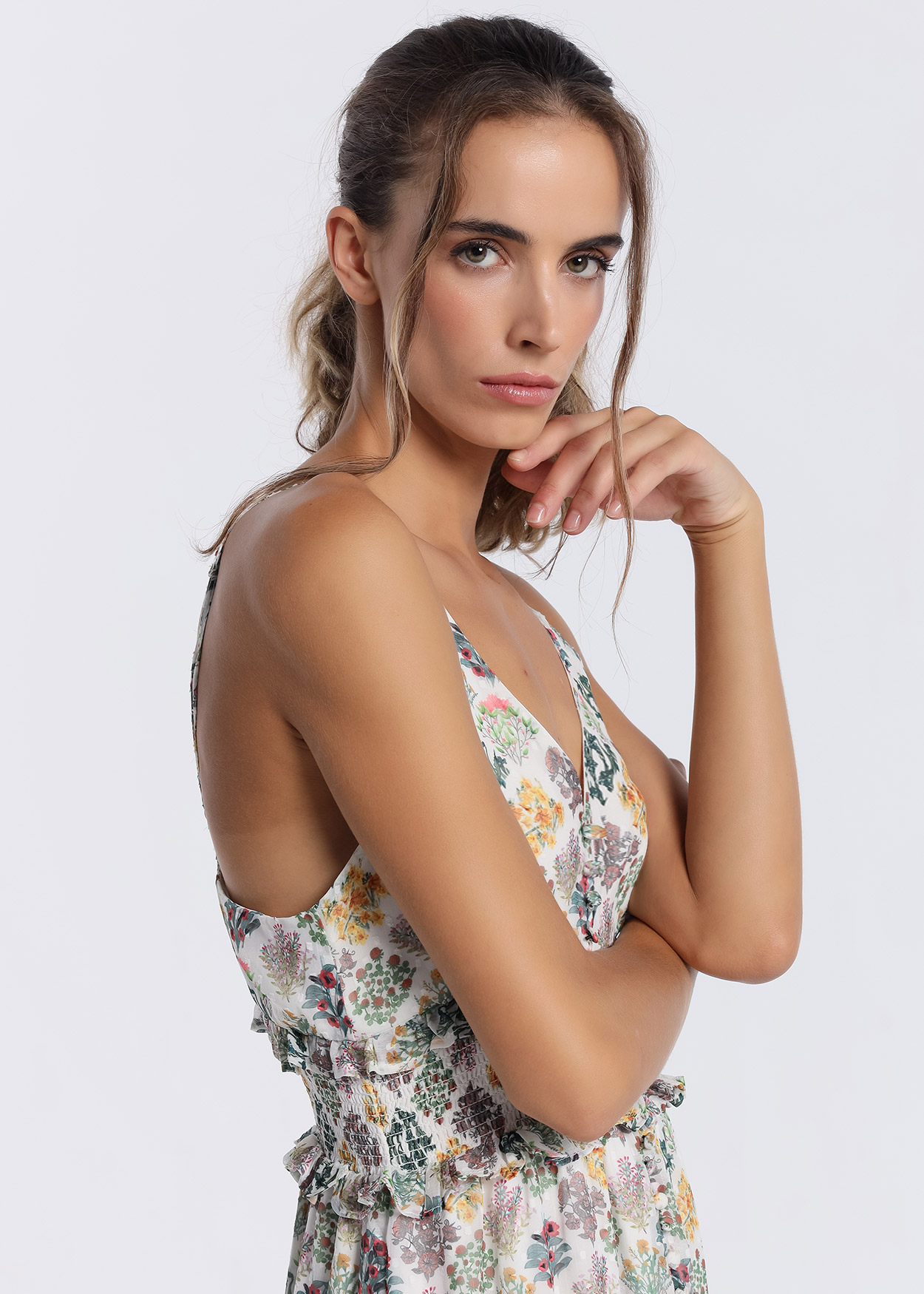 Vestido Midi Senhora Multicolorido