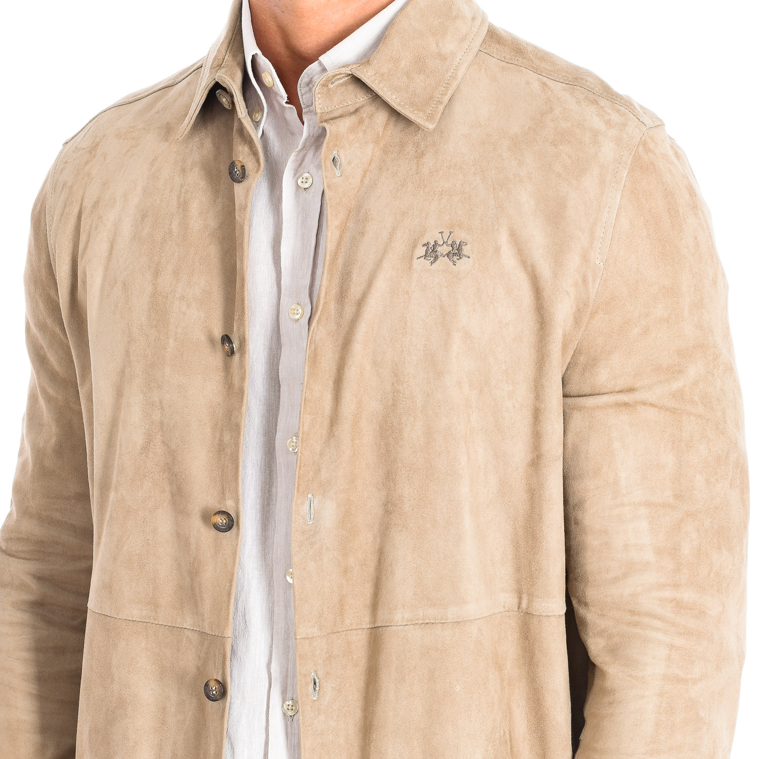 Casaco Couro Homem Bege