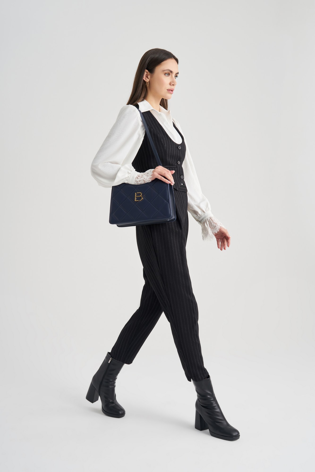 Mala de Ombro Azul Escuro