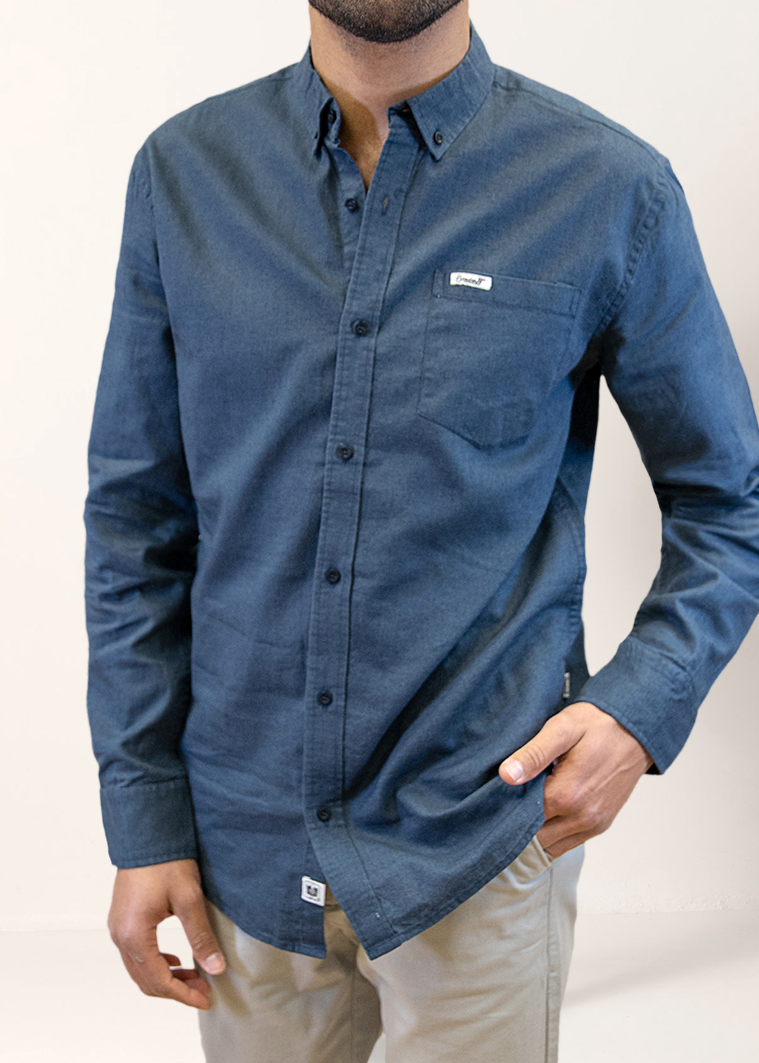 Camisa de manga comprida Azul