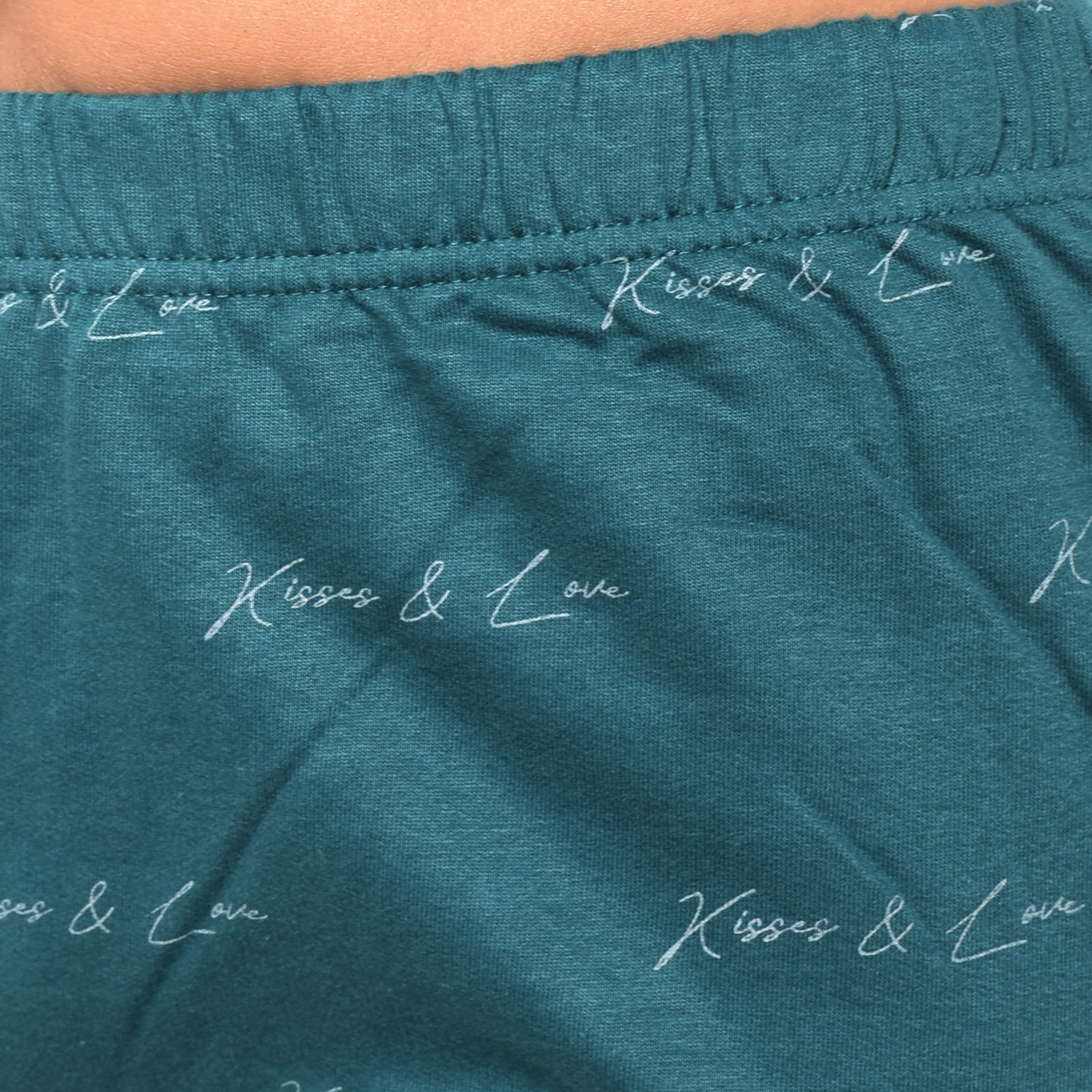 Pijama de Manga Comprida Cinzento-Verde