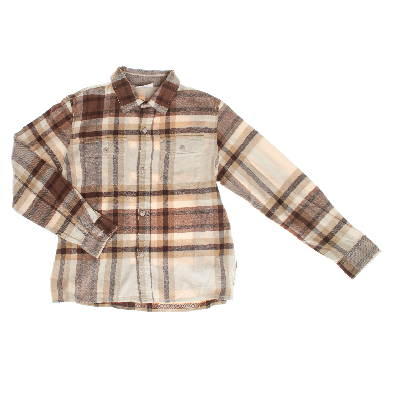 Camisa de Flanela Menino Castanho