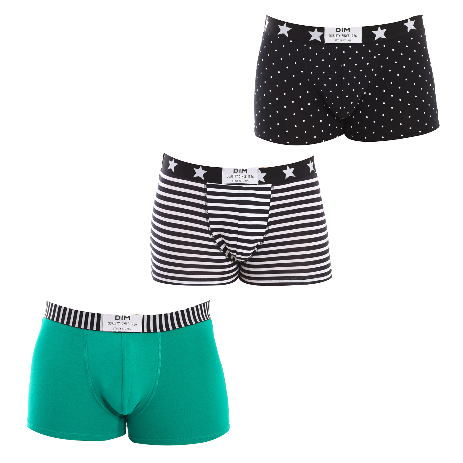 Pack 3 Boxers Homem Preto e Verde