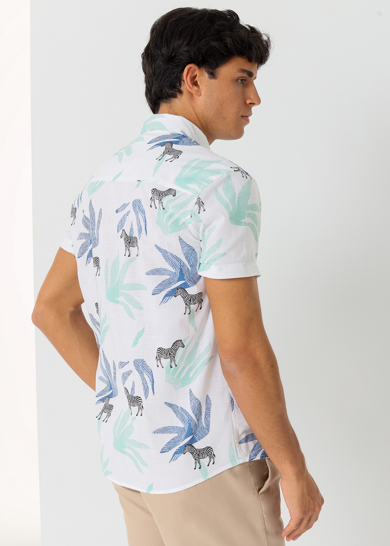 Camisa de manga curta Branco