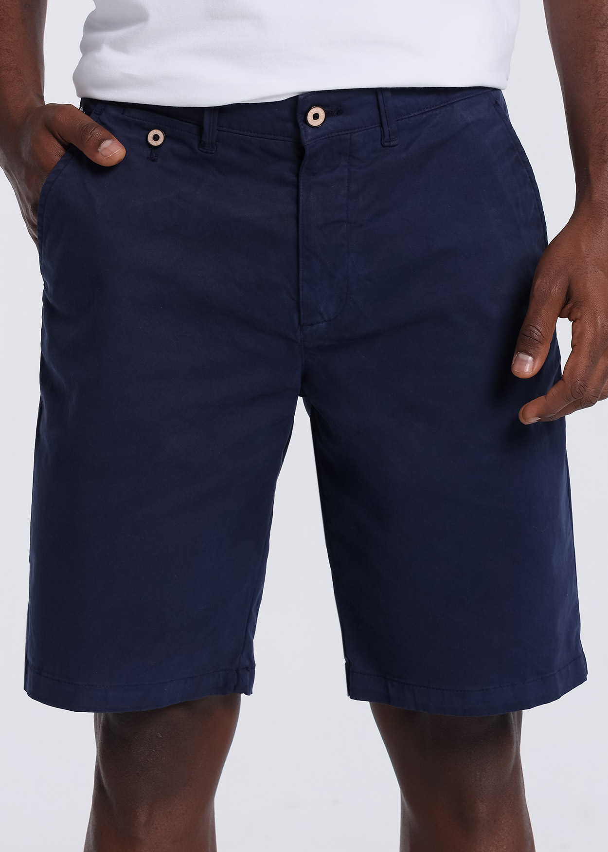 Bermuda Chino Homem Azul