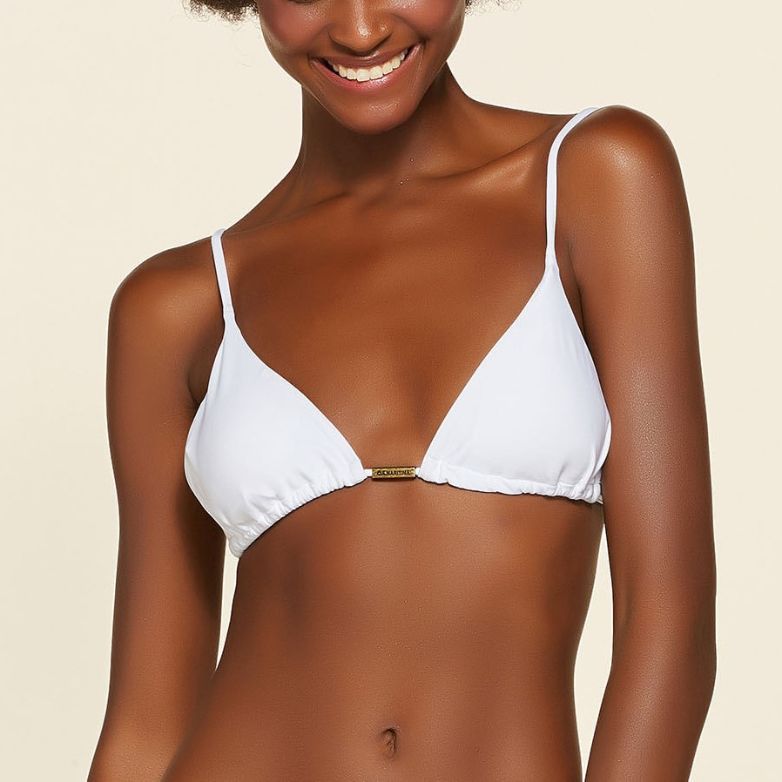 Top Biquini Liso Coordenado Branco