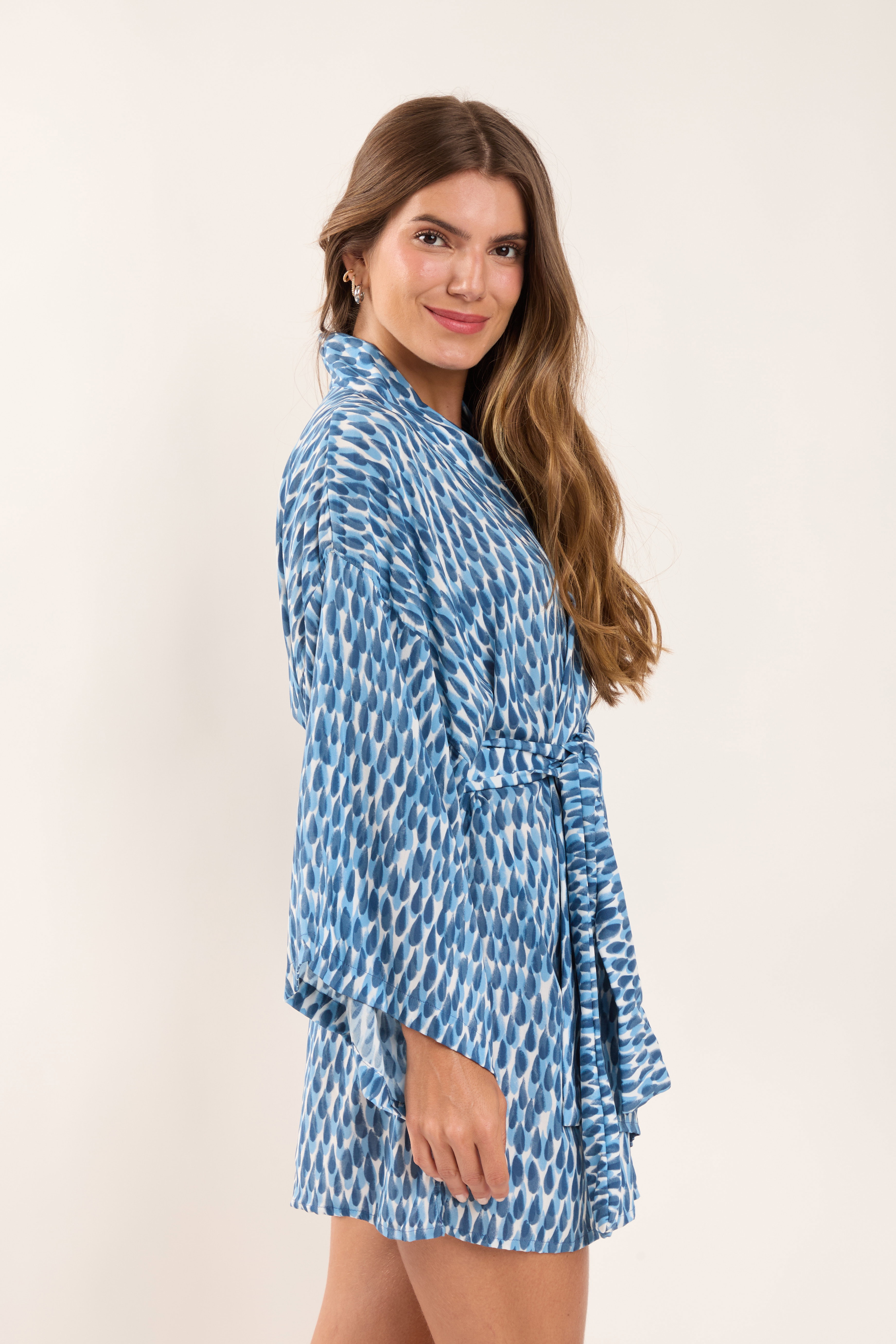 Kimono Chuva Azul
