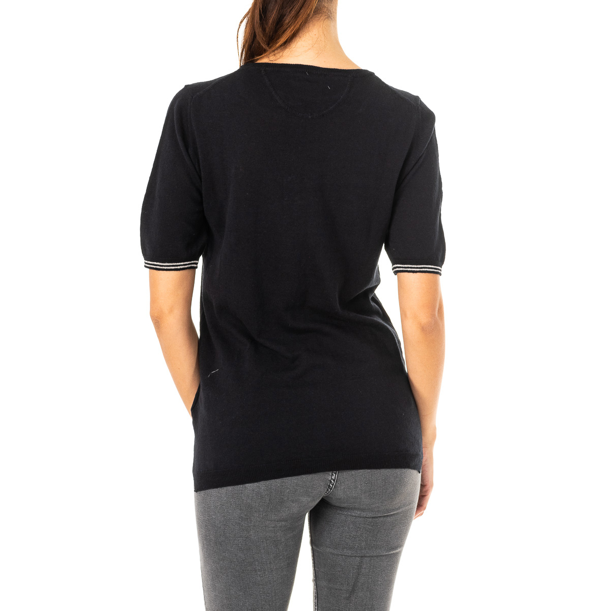 Camisola Manga Curta Senhora Preto