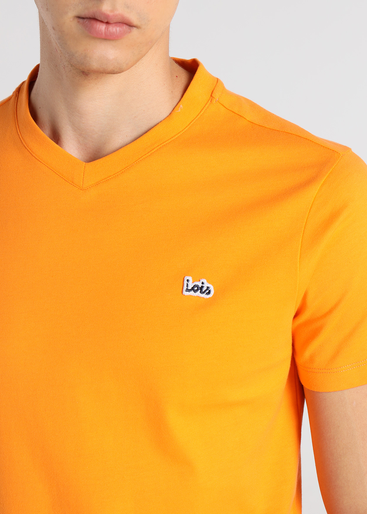 T-Shirt básica Homem Laranja