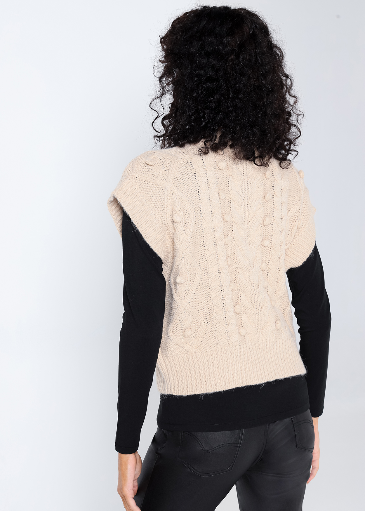 Colete de malha Senhora Castanho