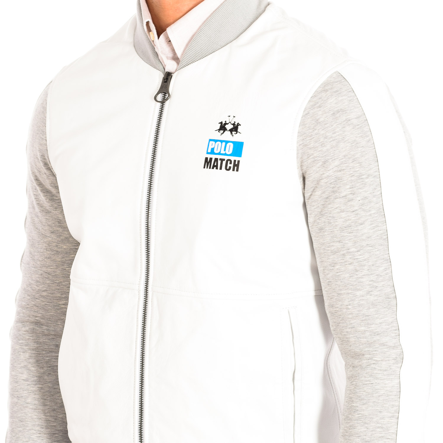 Casaco Homem Branco e Cinzento