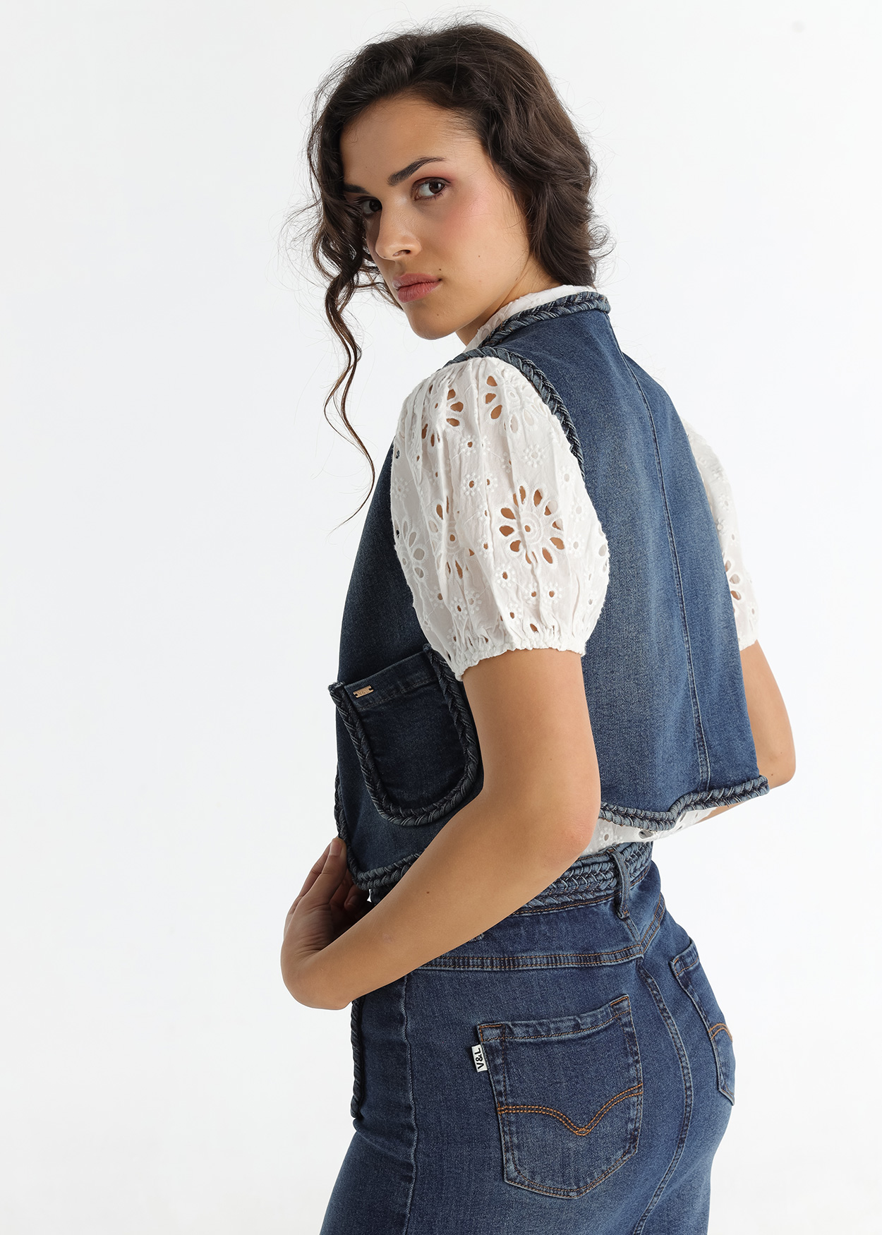 Colete de ganga Senhora Azul