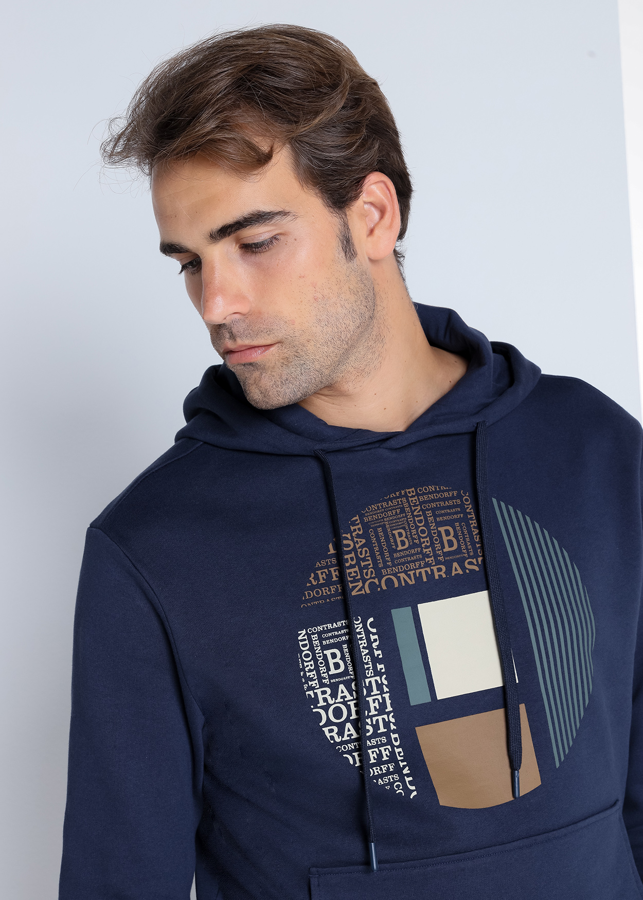 Sweatshirt com Capuz Azul