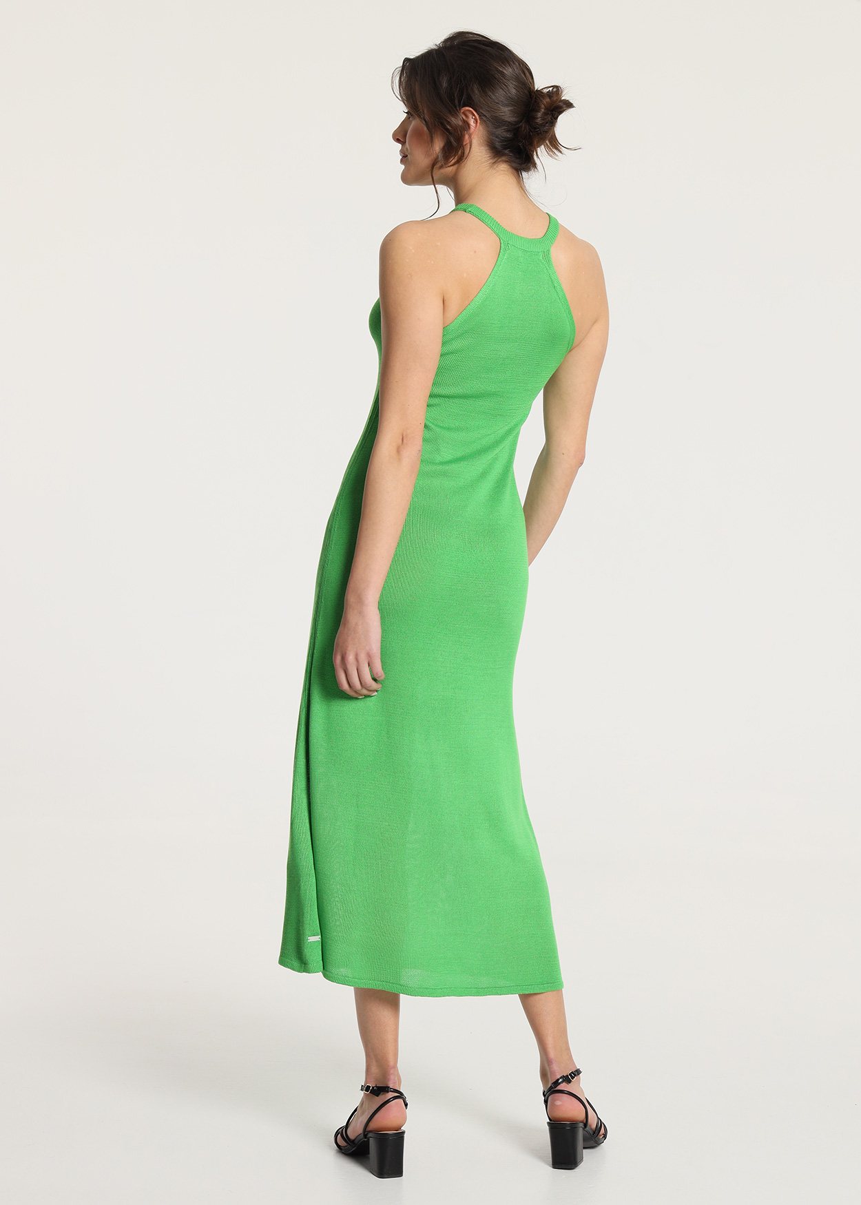 Vestido Comprido de tricô Senhora Verde