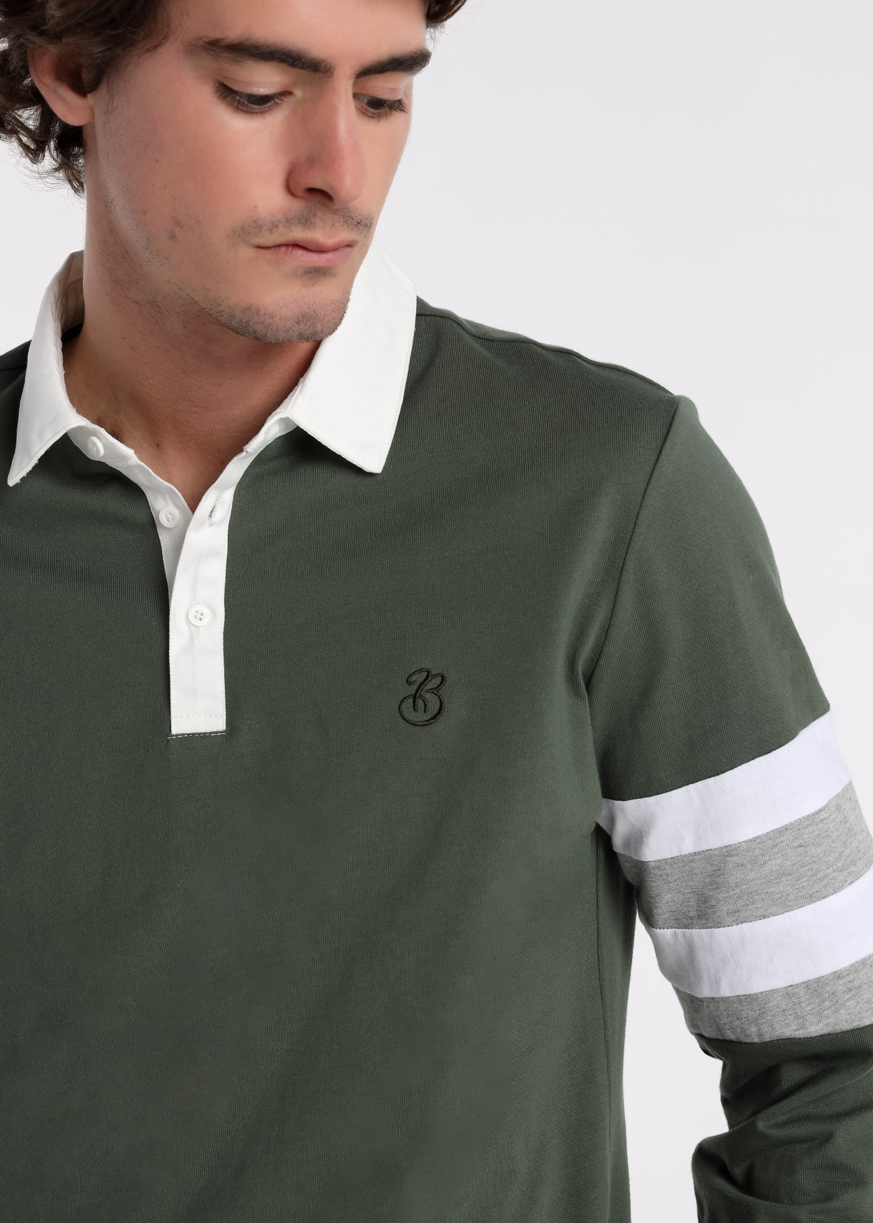 Pólo de manga comprida Verde