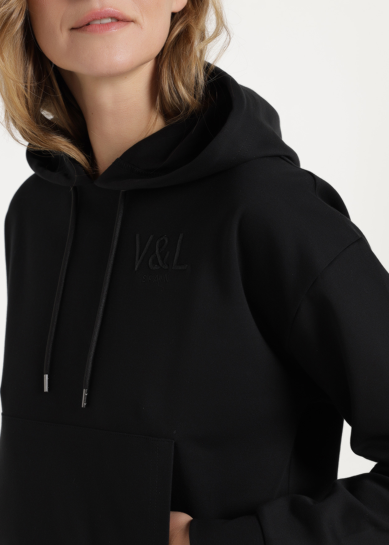 Sweatshirt Senhora Preto