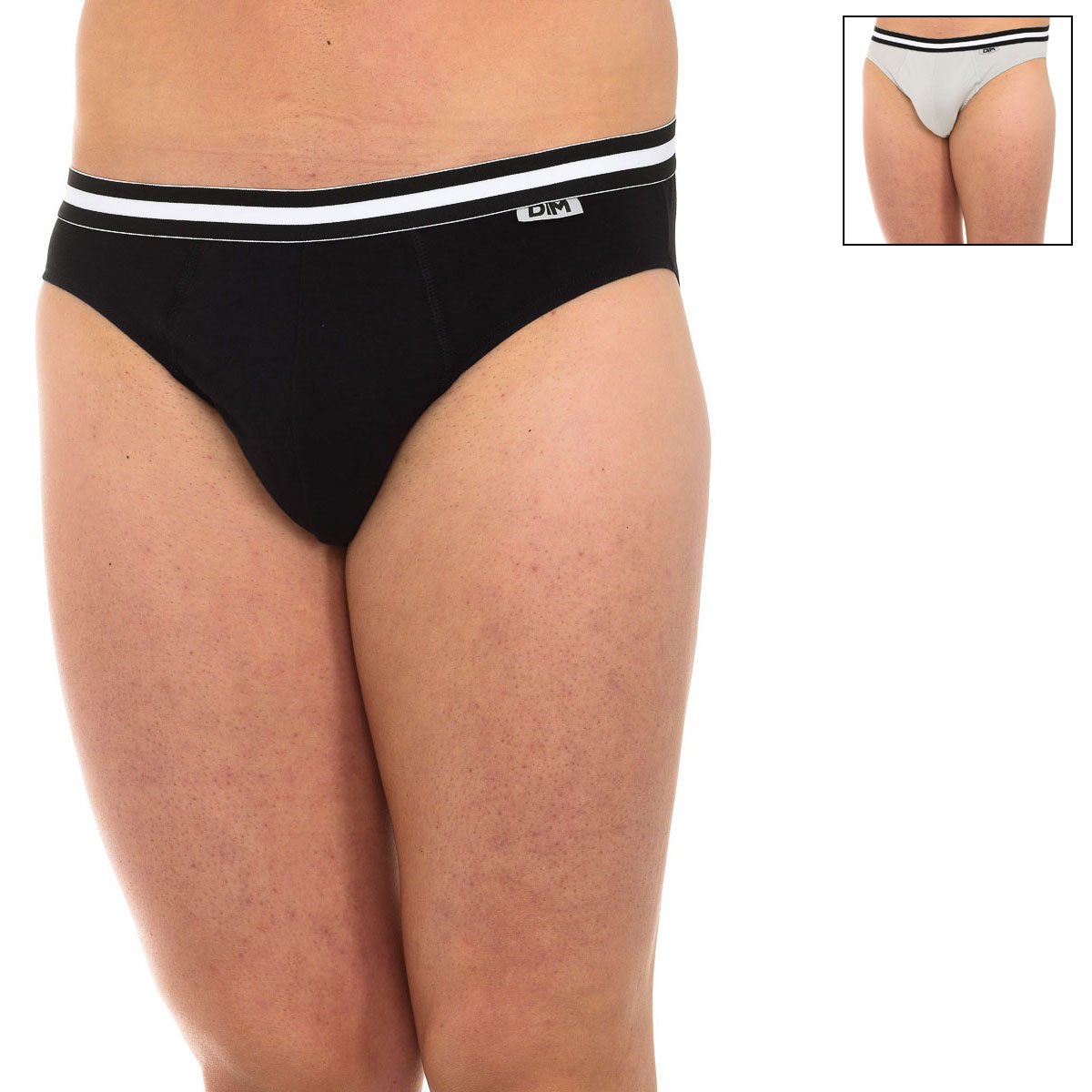 Pack 2 Slips Homem Preto e Cinzento