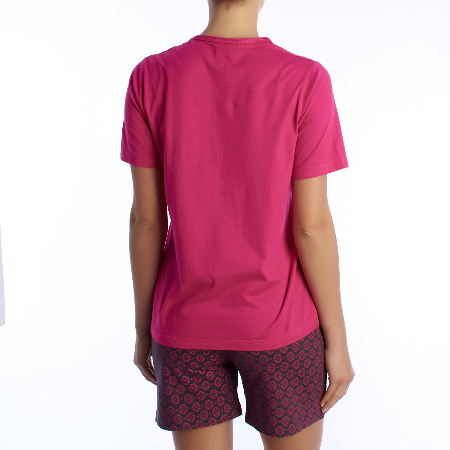 Pijama de Manga Curta Fuchsia