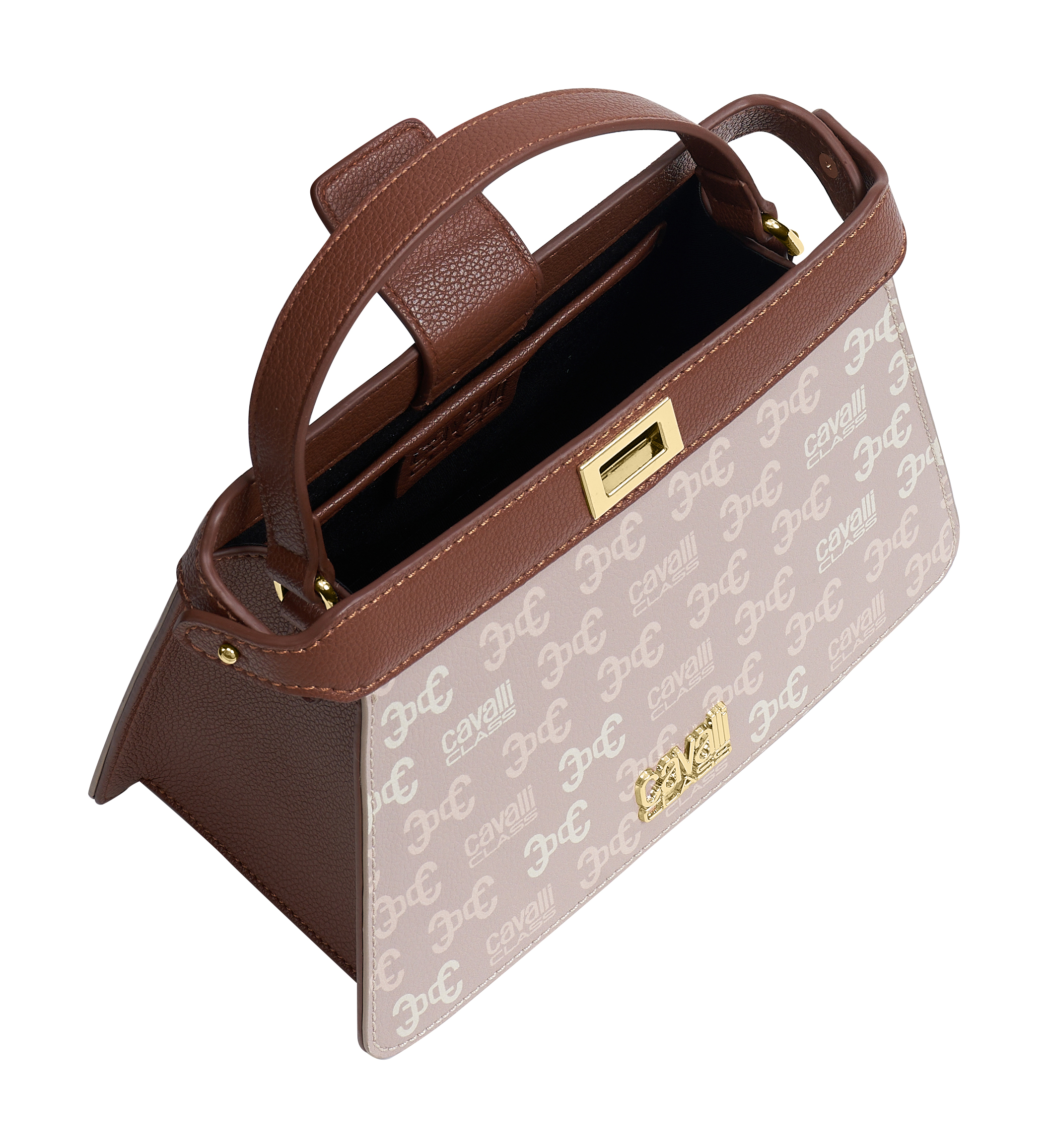 Mala Senhora com Fecho Rotativo Rosa e Castanho