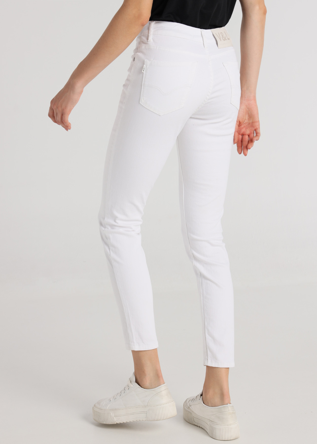 Calças de Ganga Super Slim Senhora Branco