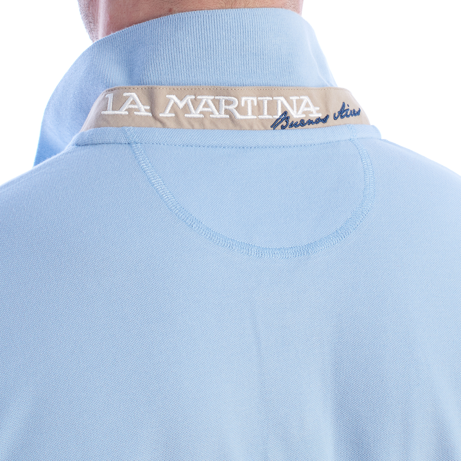 Pólo Homem Slim Fit Azul Claro