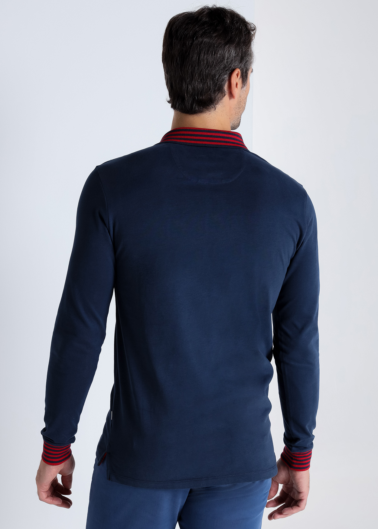 Pólo manga curta Azul