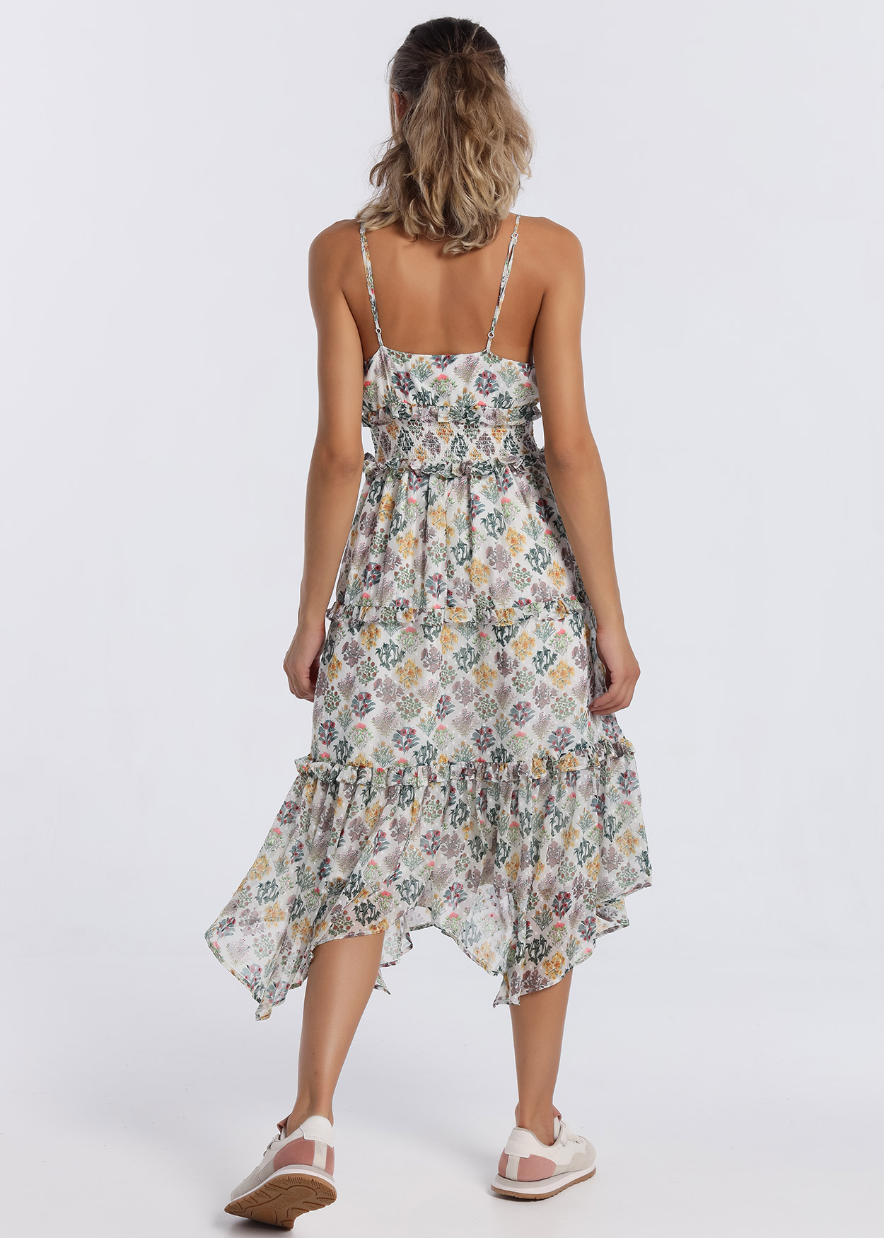 Vestido Midi Senhora Multicolorido